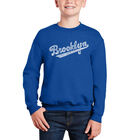 Sudadera De Cuello Redondo Word Art Para Ni&ntilde;o - Barrios de Brooklyn - Azul Rey