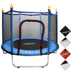 Trampol&iacute;n Infantil Con Red De Seguridad 140 Cm 55 Pulgadas Soporta Hasta 50 Kg Postes Acolchados 36 Resortes Azul