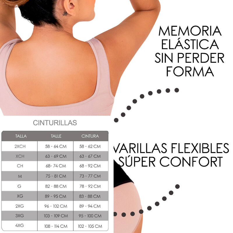 Cinturilla Faja Térmica 3 Capas Licra Látex Alg... image number null