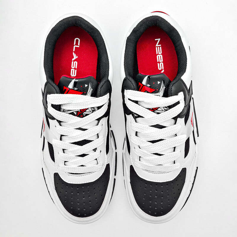 Clasben Tenis urbano para hombre blanco negro image number null