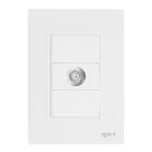 Placa Armada Cristal IGOTO CRIS1001-2011 con mecanismo toma coaxial salida T.V. COLOR BLANCO