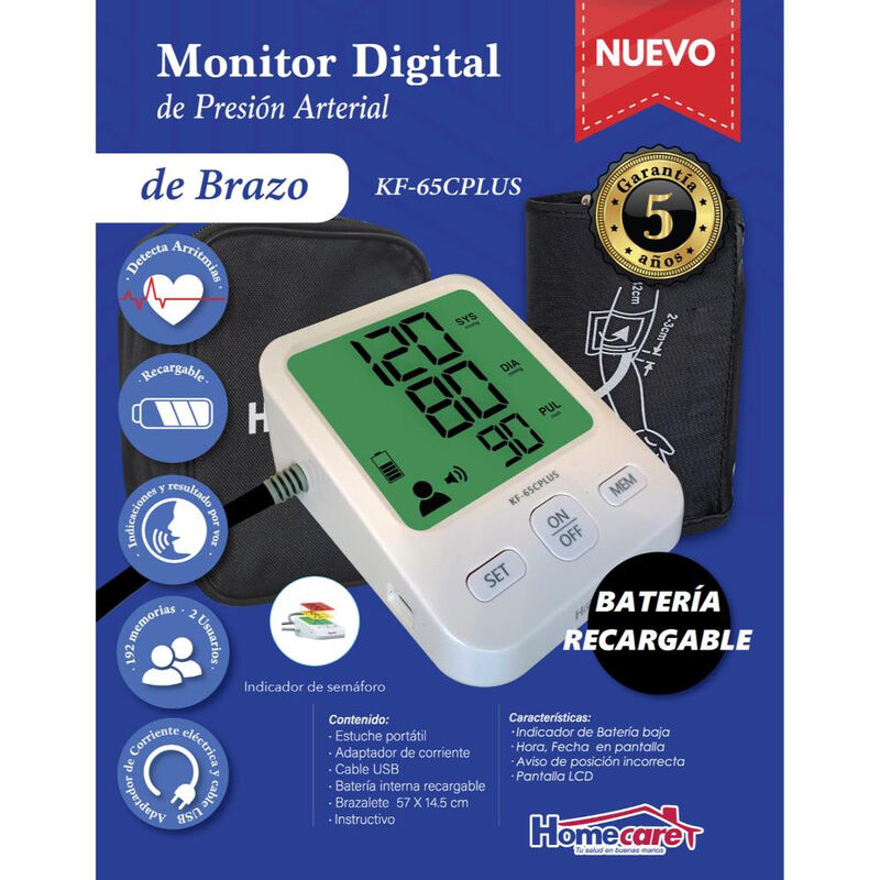 Bauman&oacute;metro Digital Brazo Adultos Recargable K... image number null