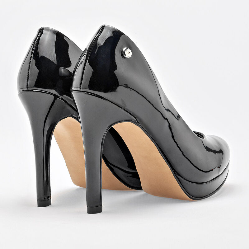 Moramora Zapatilla para mujer negro charol image number null