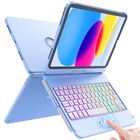 Funda Con Teclado Fuwang Touch Para Ipad 10th Gen 10.9" 2022 Azul