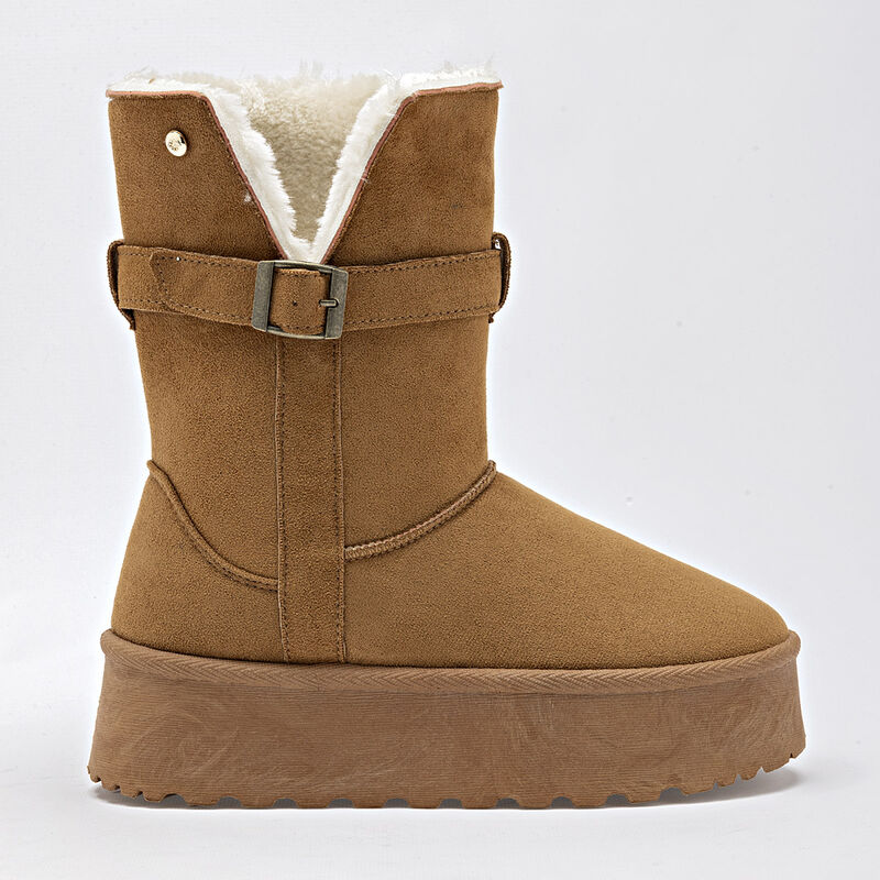 Moramora Bota con peluche para mujer camel image number null