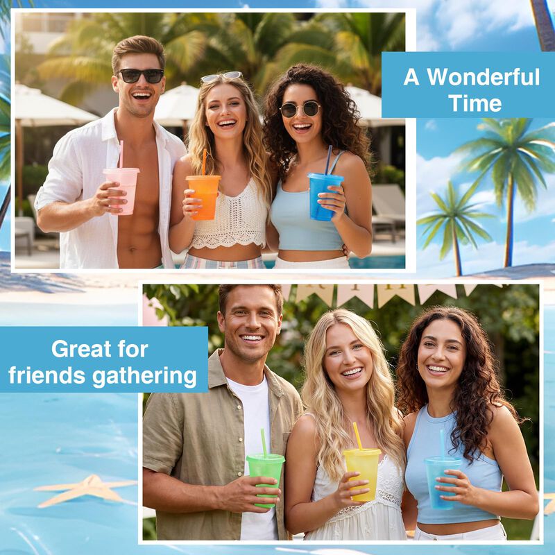 Vaso Para Beber Sieral Pack 30 Multicolor 39 cm image number null