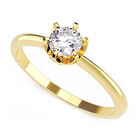 Anillo de Compromiso en Oro Amarillo 10K con Circonia -  Talla:8/ FJ758-10Y-CZ-8