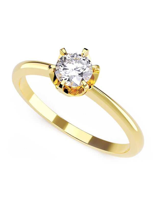 Anillo de Compromiso de 14K con Diamante de Lab... image number null