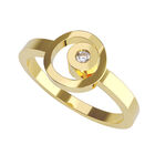 Anillo de Compromiso de 14K con Diamante de Laboratorio 0.20 CT F VS1 Talla 6.5 ORO AMARILLO 14K&ndash; / FJ789-20-14Y-LG-65