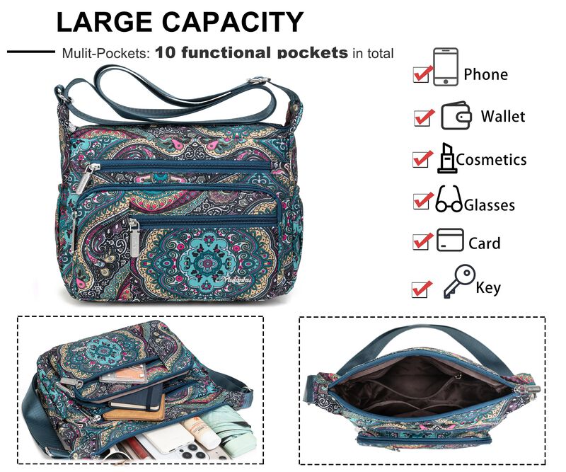 Bolso Bandolera Wytidian Mediano Con Estampado ... image number null