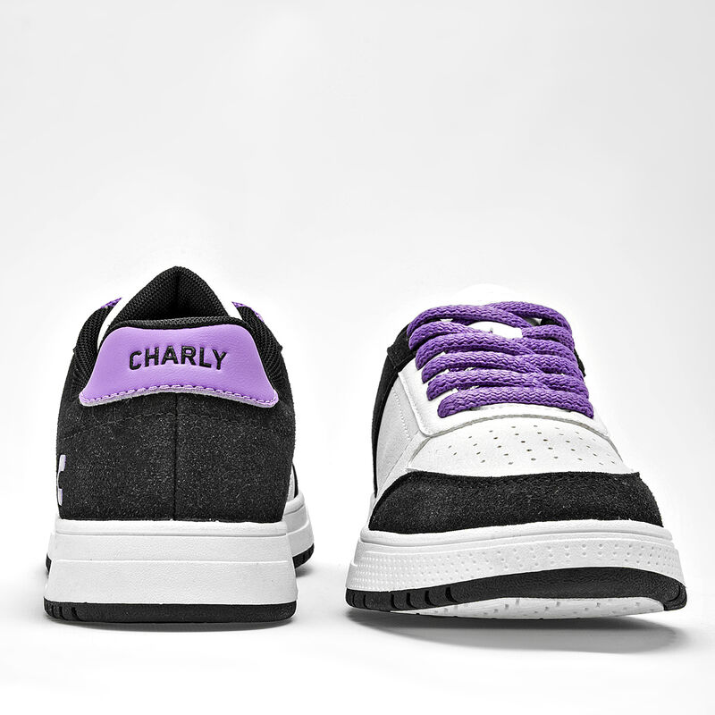 Charly Tenis urbano para mujer blanco negro lil... image number null