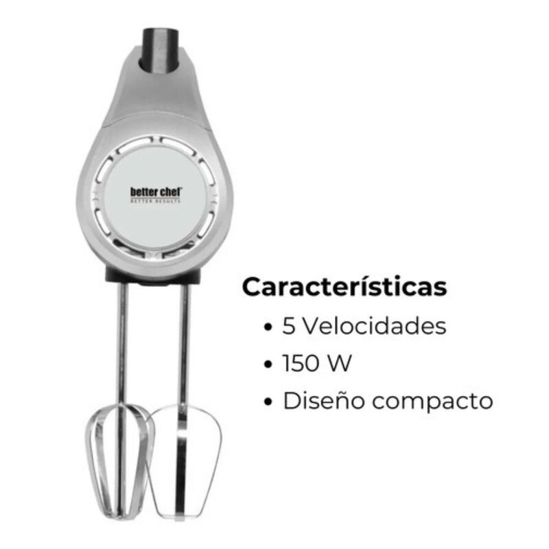 Batidora De Mano Better Chef Negra 5 Velocidade... image number null