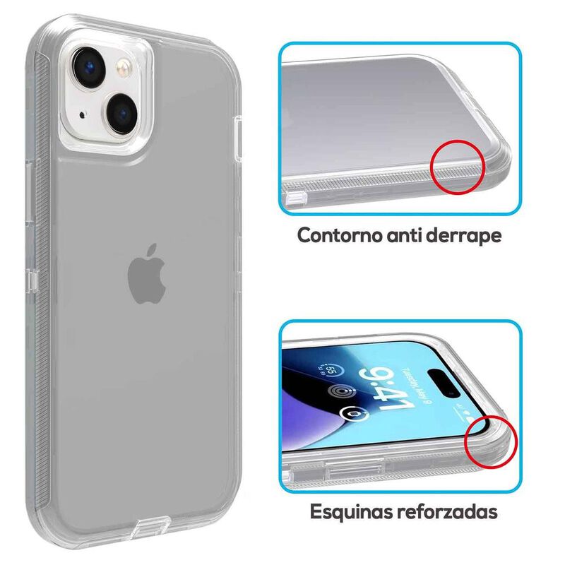 Funda TEKKU Protect 360 para iPhone 15 Humo image number null
