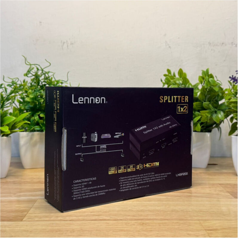Splitter HDMI 1 X 2 Lennon LN-SP200 4k 2k Full ... image number null