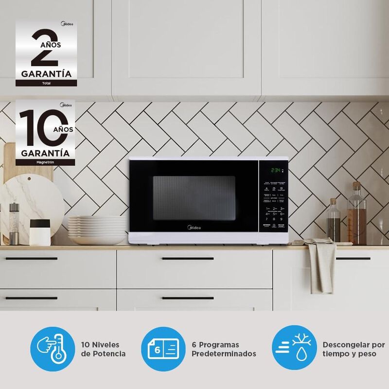 Horno Microondas Midea Practia Mmdf07s2bw 0.7 P... image number null
