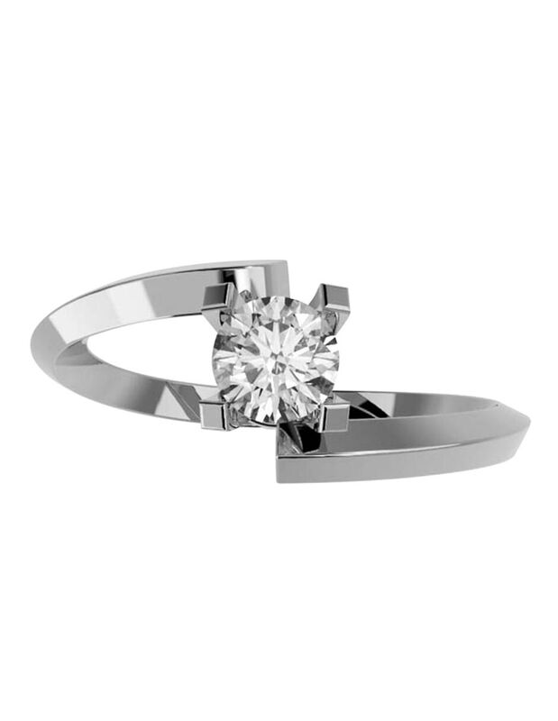 Anillo de Compromiso de 14K con Diamante de Lab... image number null