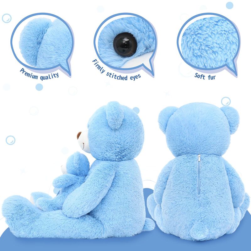 Oso De Peluche Gigante Morismos Mami & Baby Blu... image number null