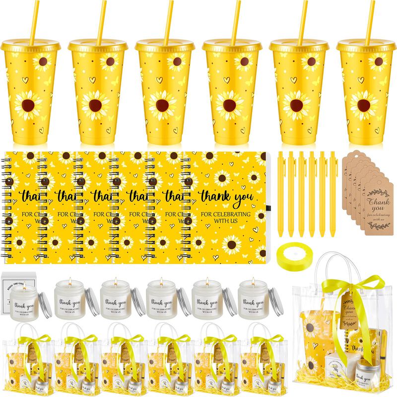 Set De 6 Vasos Nuogo Estilo Girasol Amarillo image number null
