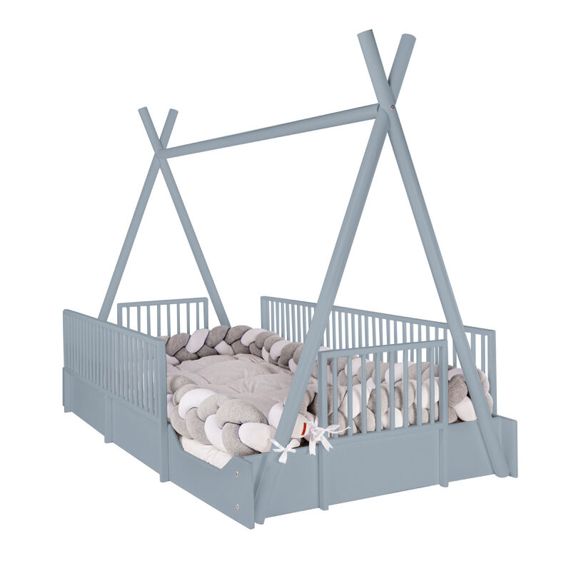 Cama Infantil Tipi Estilo Montessori Duduk - Az... image number null