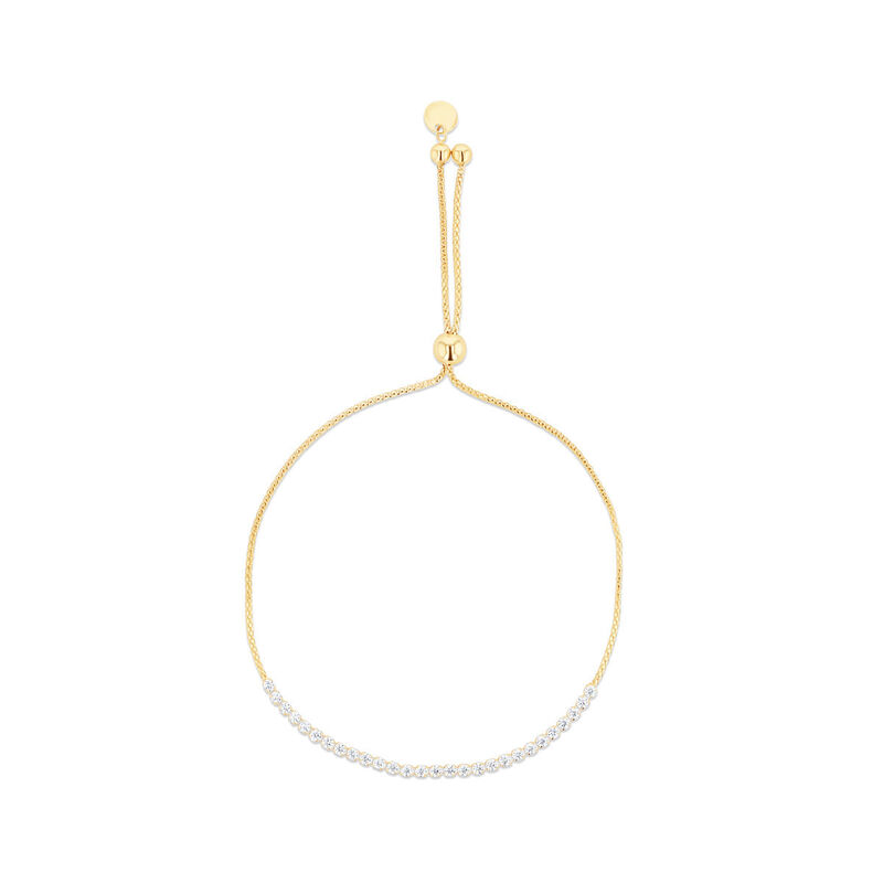 Pulsera De Oro Amarillo 14K (25Cm) Con Zirconia image number null