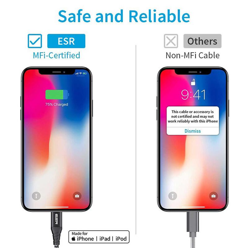 Cable Datos ESR USB-C a Ligthning PD Power Deli... image number null