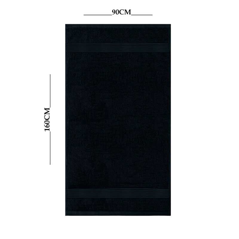 Toalla Segovia Ba&ntilde;o 90cm X 160cm Negro image number null