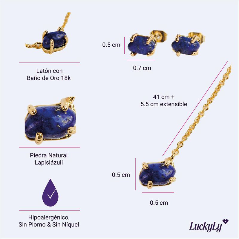 Luckyly Juego Joyería Mujer Ivy Collar Aretes B... image number null