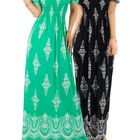 Set de 2 Vestido Maxi Casual Mujer Largo C&oacute;modo VES-1024-PX2 Variedad de Colores Estilo Boho