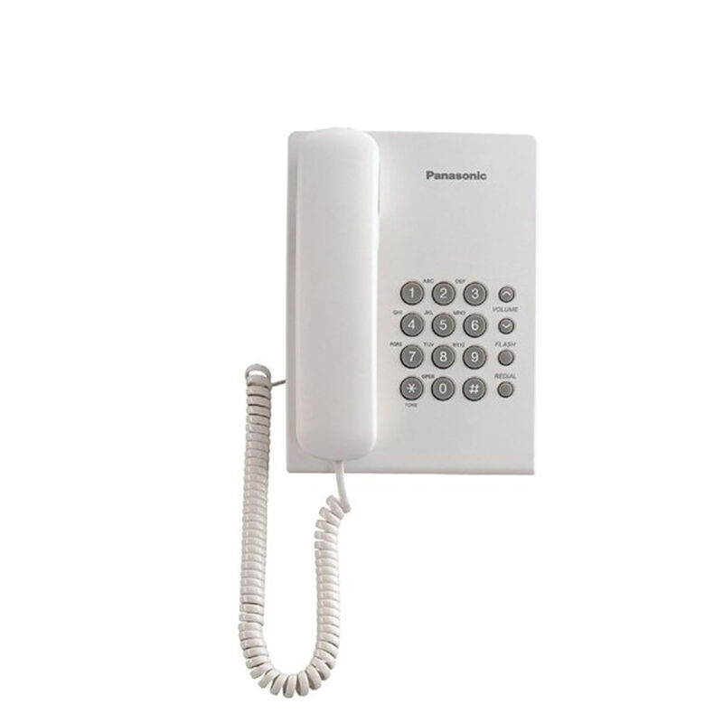 Teléfono Fijo Alámbrico Panasonic KX-TS500MEW B... image number null
