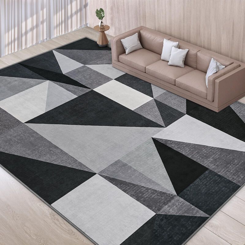 Alfombra Twinnis 137x178 Cm Geom&eacute;trica Lavable ... image number null