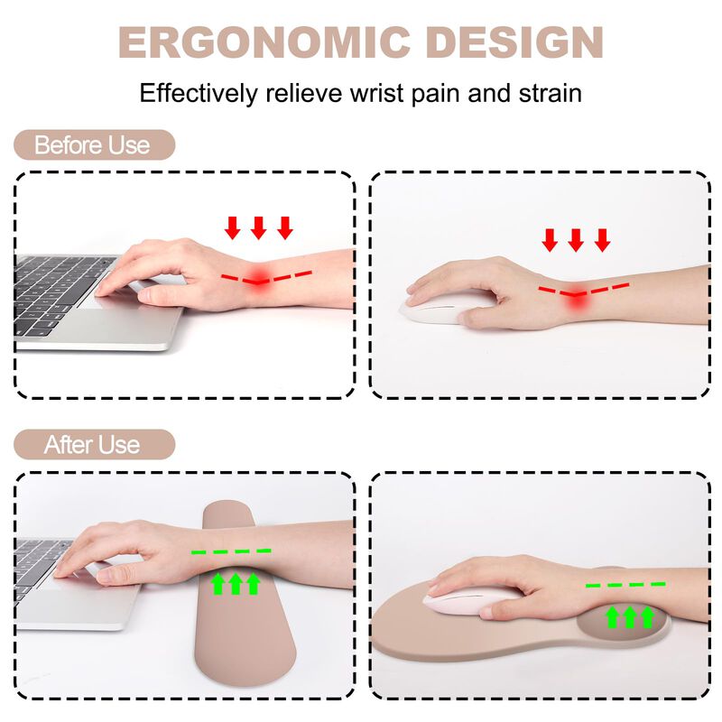 Mouse Pad Y Descansa Mu&ntilde;ecas Para Teclado G Jgo... image number null