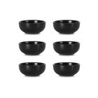 Set de 6 Cuencos de Cer&aacute;mica Selamica para Salsa de Soja, 75 ml, Negro Mate