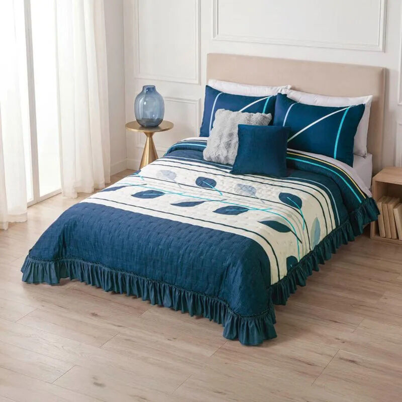 Colcha Neo Fresno Azul King Size Fundas Decorat... image number null