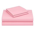 Juego de S&aacute;banas Tacto Algod&oacute;n Suaves y Duraderas Matrimonial Rosa pastel Kyuden Home.