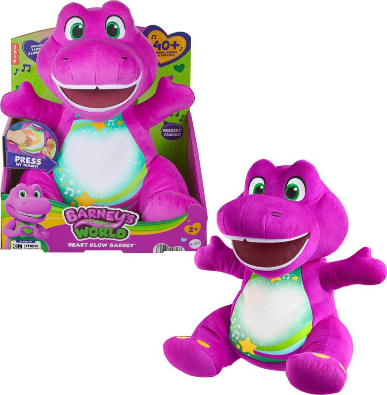 Peluche Barney Heart Glow De 2 A&ntilde;os Con M&uacute;sica ... image number null