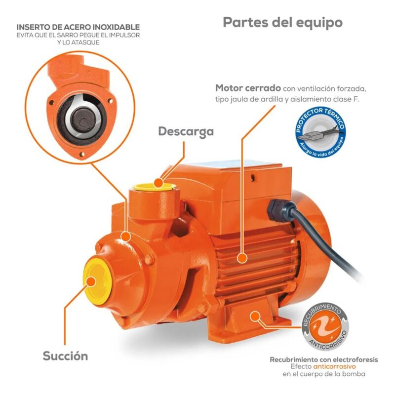 Bomba perif&eacute;rica Evans BP1ME050 0.5HP 110V image number null