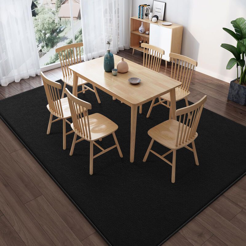Alfombra De &Aacute;rea Crobeew 122 cm &times; 183 cm Negra image number null