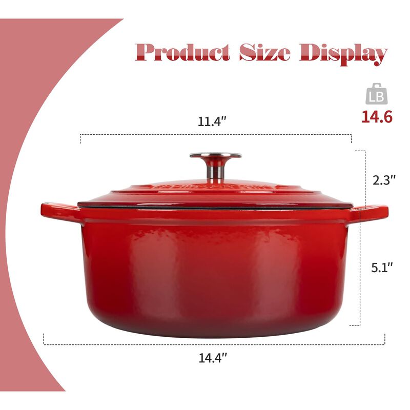 Olla Holandesa Edging Casting 7L Roja image number null