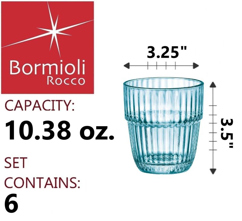 Vaso De Vidrio Bormioli Rocco 300 ml Azul Hielo... image number null