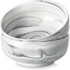 Juego de 2 Cuencos Malacasa 1250 ml Cer&aacute;mica Gris Marmol