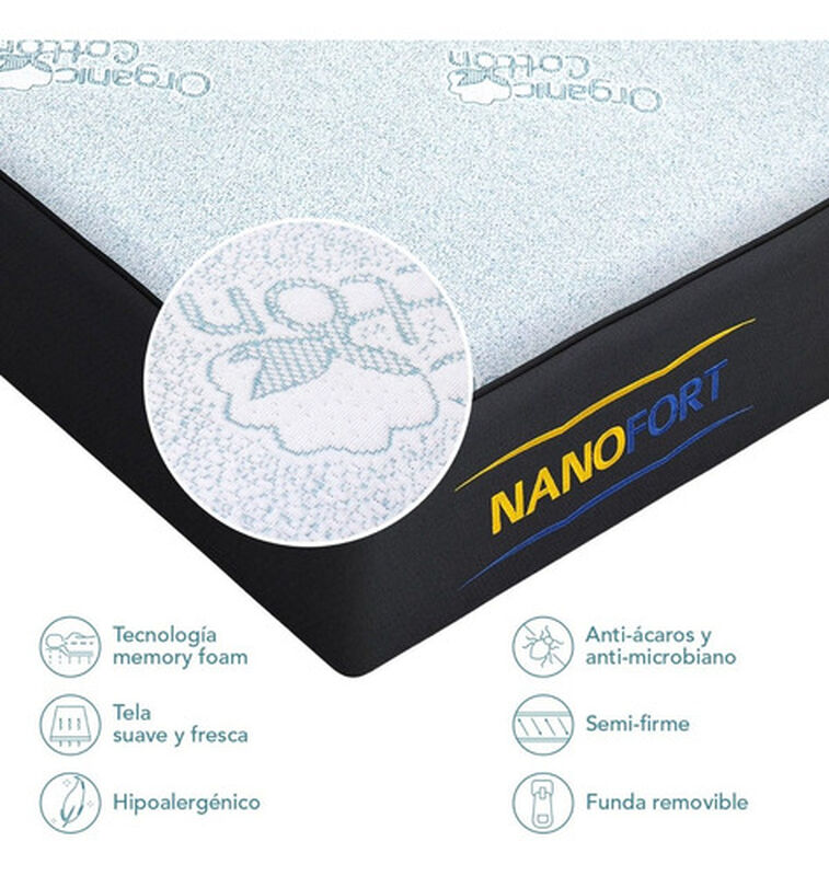 Colch&oacute;n King Size Memory Foam Ortop&eacute;dico 3 Capa... image number null