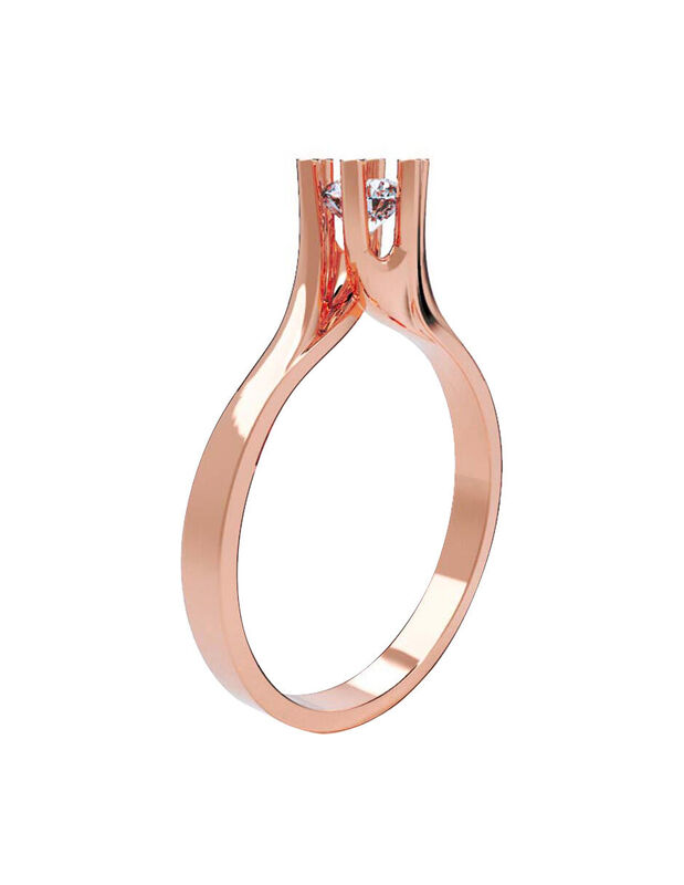 Anillo de Compromiso de 14K con Diamante de Lab... image number null