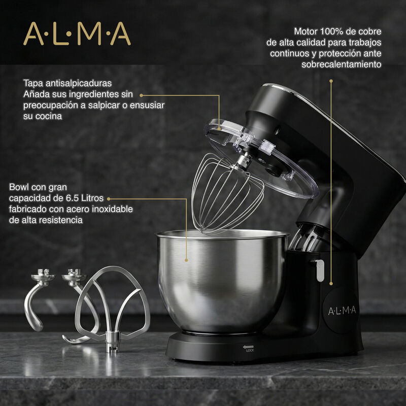 Batidora Profesional Pedestal 6.5L ALMA Culinar... image number null