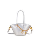 Bolsa Tote Chica Con Pouch Color Plata