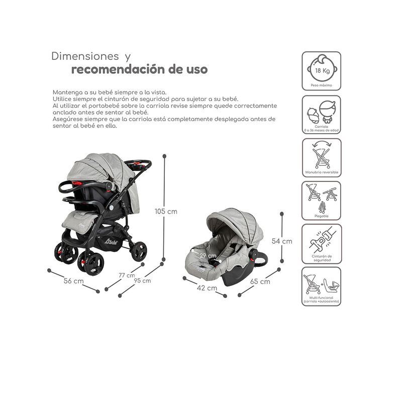Travel System Elite D'bebe &mdash; Plegable Con Una M... image number null