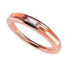 Anillo de Compromiso en Oro Rosa 14K con Circonia -  Talla:7/ FJ747-14R-CZ-7
