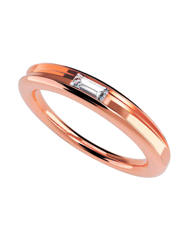Anillo de Compromiso en Oro Rosa 14K con Circon... image number null