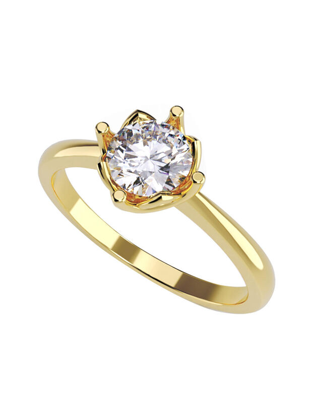 Anillo de Compromiso de 14K con Diamante de Lab... image number null