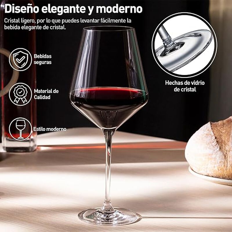 Set de 4 Copas para Vino 420 ml Bluelander image number null