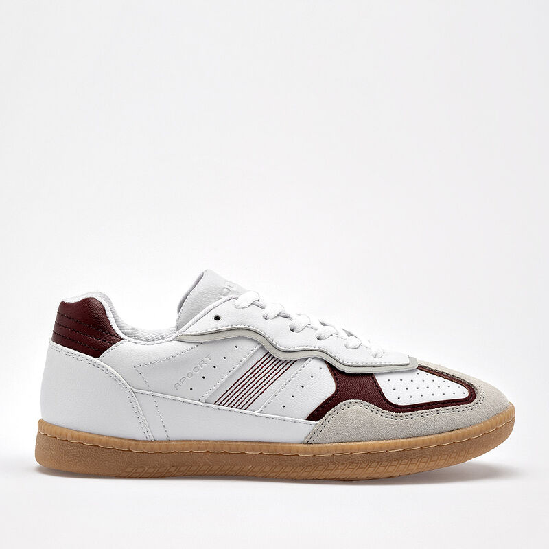 Apoort tenis para mujer blanco gris vino cod 14... image number null